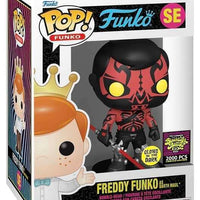 FUNKO POP! STAR WARS FREDDY FUNKO AS DARTH MAUL #SE (GLOW) (LE 2,000) (2022 BLACKLIGHT BATTLE EXCLUSIVE STICKER)