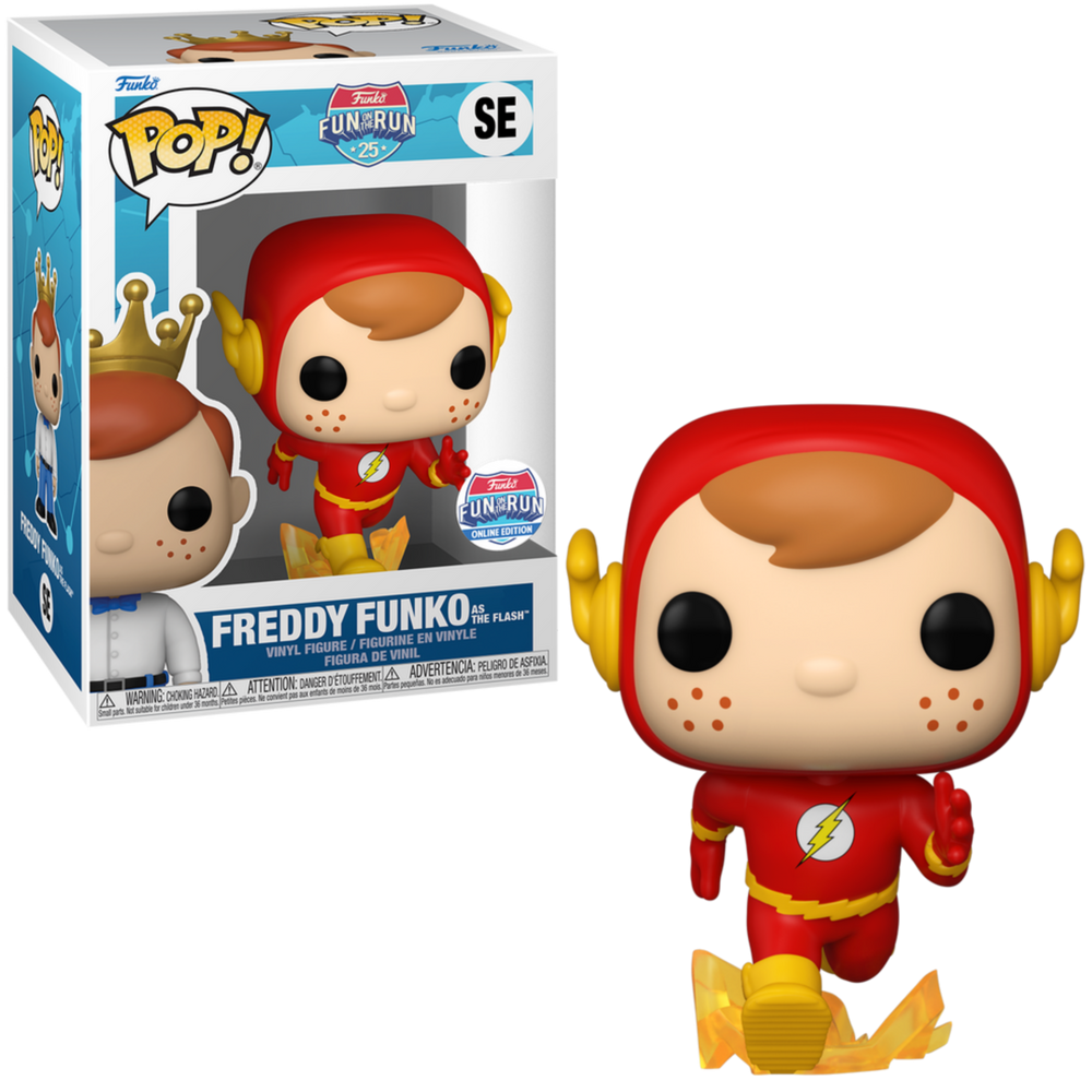 FREDDY FUNKO AS THE FLASH #SE (FUN ON THE RUN ONLINE EDITION EXCLUSIVE STICKER) FUNKO POP