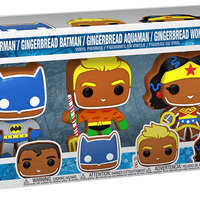 FUNKO POP! DC HEROES GINGERBREAD SUPERMAN / GINGERBREAD BATMAN / GINGERBREAD AQUAMAN / GINGERBREAD WONDER WOMAN / GINGERBREAD THE FLASH (5-PACK) (WALMART EXCLUSIVE STICKER)