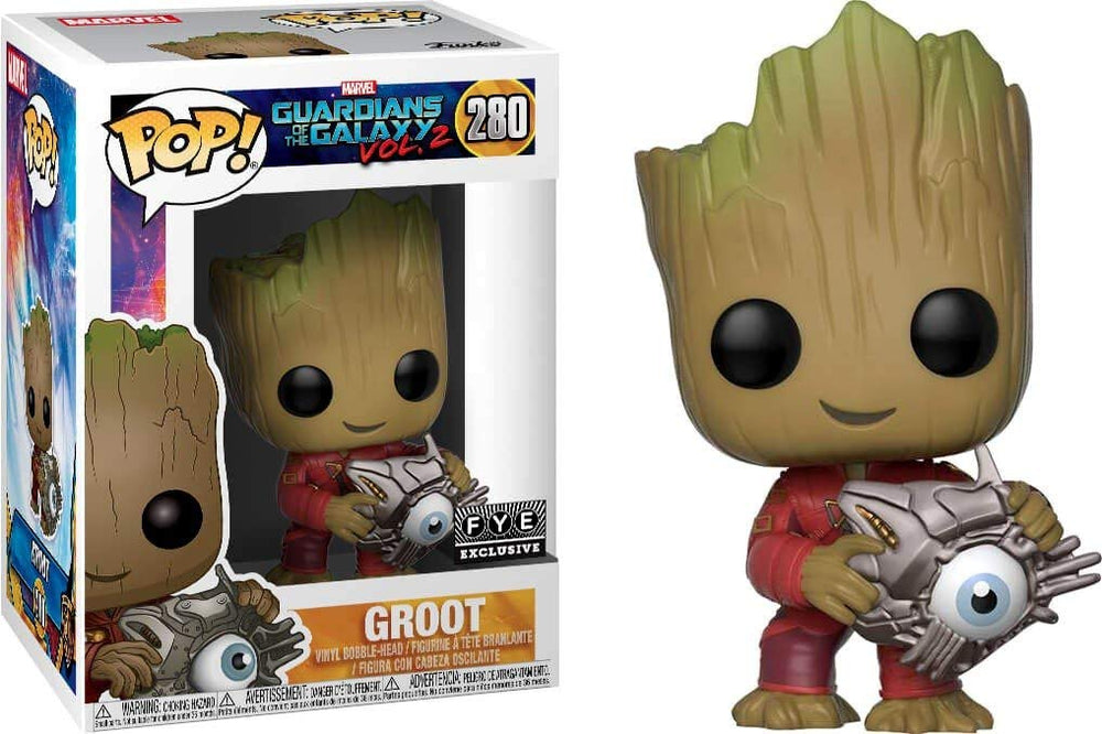 FUNKO POP! MARVEL GUARDIANS OF THE GALAXY VOL 2: GROOT W/ EYE #280 (F.Y.E. EXCLUSIVE STICKER)