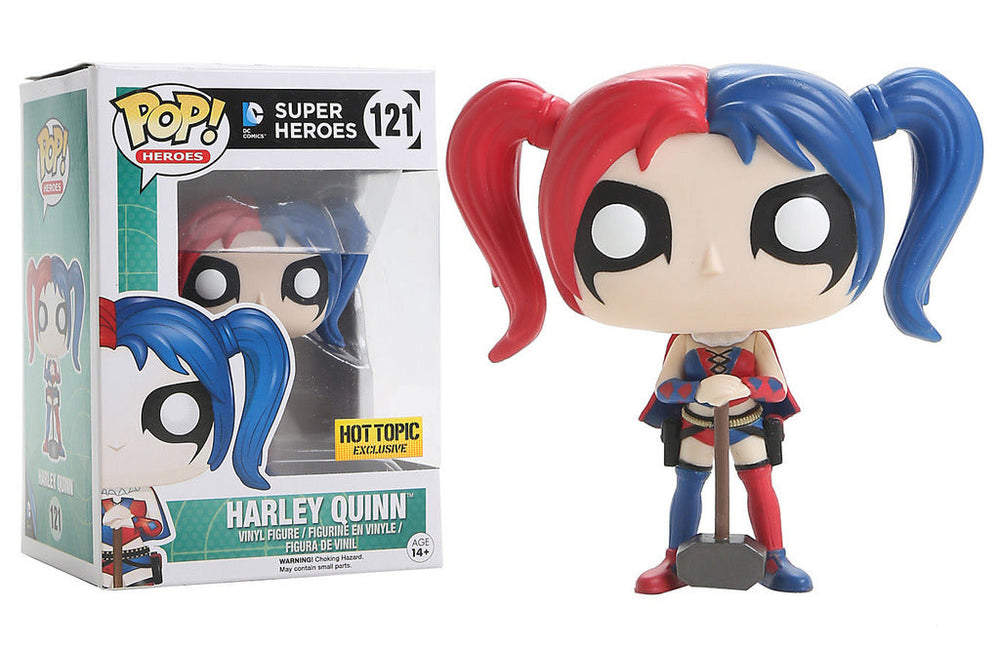 FUNKO POP! DC HEROES HARLEY QUINN (NEW 52 - SUICIDE SQUAD) #121 (HOT TOPIC EXCLUSIVE STICKER)