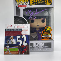 FUNKO POP! TELEVISION MISTRESS OF THE DARK: ELVIRA #375 (LE 2500) (DIAMOND/PURPLE DRESS) (AUTOGRAPHED/SIGNED BY CASSANDRA PETERSON) (JSA COA) (2019 SPOOKY EMPIRE EXCLUSIVE STICKER)