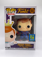 
              FUNKO POP! FREDDY FUNKO: FREDDY FUNKO AS CHUCKY #SE (BLOODY) (LE 3000) (2019 BOX OF FUN EXCLUSIVE STICKER)
            