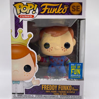 FUNKO POP! FREDDY FUNKO: FREDDY FUNKO AS CHUCKY #SE (BLOODY) (LE 3000) (2019 BOX OF FUN EXCLUSIVE STICKER)