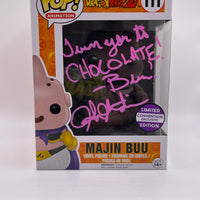 FUNKO POP! ANIMATION DRAGON BALL Z: MAJIN BUU #111 (CHOCOLATE) (CONVENTION EXCLUSIVE STICKER) (SIGNED BY JOSH MARTIN) (NO COA)