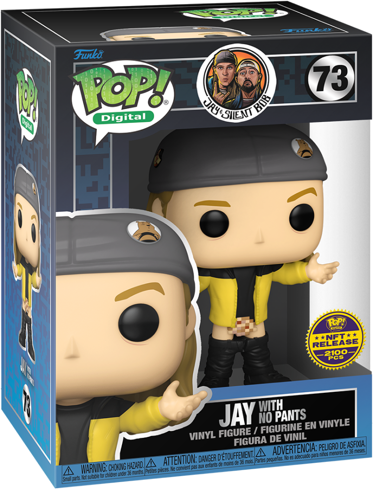 FUNKO POP! DIGITAL MOVIES JAY AND SILENT BOB: JAY WITH NO PANTS #73 (NFT LEGENDARY REDEEMABLE / LE 2100) (📌 CONDITION 9.5)