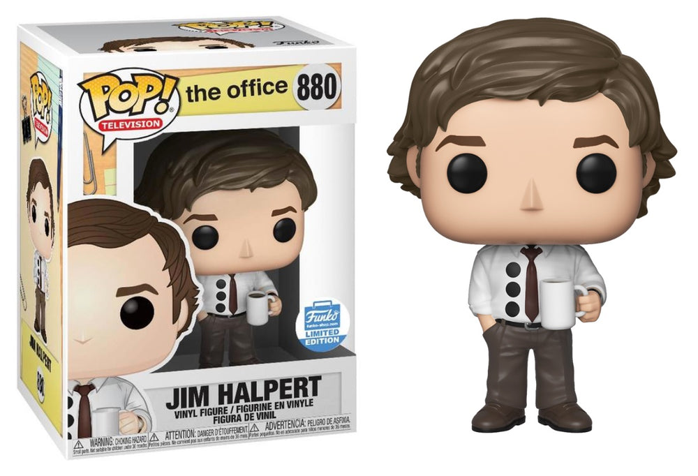 FUNKO POP! TELEVISION THE OFFICE: JIM HALPERT #880 (3-HOLE PUNCH) (FUNKO-SHOP EXCLUSIVE STICKER)