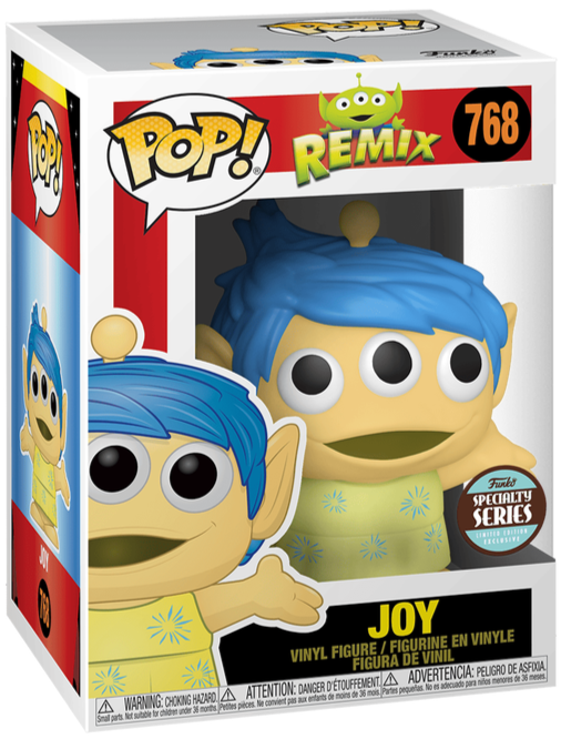 FUNKO POP! DISNEY TOY STORY / INSIDE OUT: ALIEN AS JOY (REMIX) #768 (SPECIALTY SERIES STICKER)