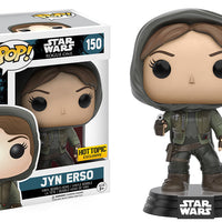 FUNKO POP! STAR WARS ROGUE ONE: JYN ERSO W/ HOOD #150 (HOT TOPIC EXCLUSIVE STICKER)