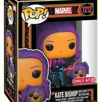 KATE BISHOP WITH LUCKY THE PIZZA DOG #1212 (BLACKLIGHT) (TARGET EXCLUSIVE STICKER) FUNKO POP
