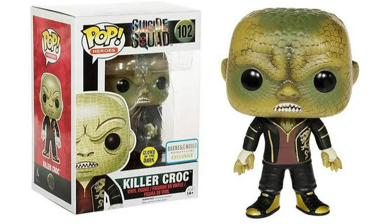 FUNKO POP! DC HEROES SUICIDE SQUAD: GLOW KILLER CROC #102 (BARNES AND NOBLE EXCLUSIVE STICKER)