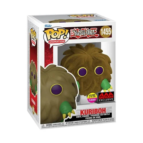 FUNKO POP! ANIMATION YU-GI-OH!: GLOW FLOCKED KURIBOH #1455 (AAA EXCLUSIVE STICKER) (📌 CONDITION 9.5)