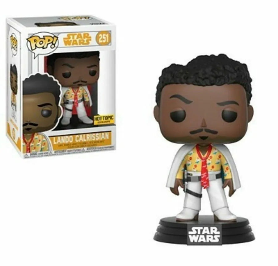 FUNKO POP! STAR WARS SOLO MOVIE: LANDO CALRISSIAN #251 (WHITE OUTFIT) (HOT TOPIC EXCLUSIVE STICKER)