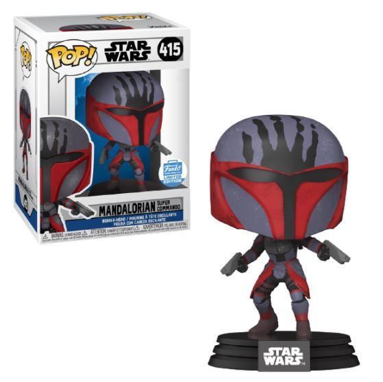 FUNKO POP! STAR WARS: THE MANDALORIAN #415 (SUPER COMMANDO) (FUNKO-SHOP EXCLUSIVE STICKER)