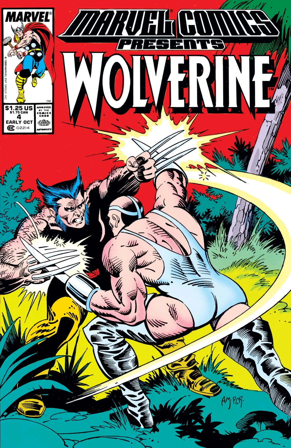 MARVEL COMICS MARVEL COMICS PRESENTS VOL. 1 ISSUE #4 (WOLVERINE) (DIRECT EDITION) (OCT 1988) (📌 CONDITION 8.5/9.0)