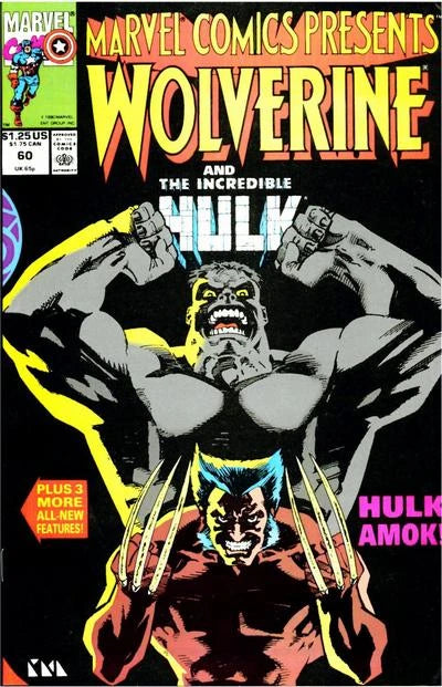 MARVEL COMICS MARVEL COMICS PRESENTS VOL. 1 ISSUE #60 (WOLVERINE & THE INCREDIBLE HULK) (DIRECT EDITION) (OCT 1990) (📌 CONDITION 6.5/7.0)