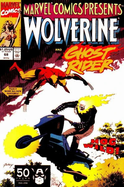 MARVEL COMICS MARVEL COMICS PRESENTS VOL. 1 ISSUE #68 (WOLVERINE & GHOST RIDER) (DIRECT EDITION) (JAN 1991) (📌 CONDITION 8.5/9.0)