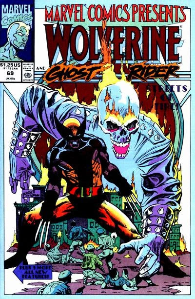 MARVEL COMICS MARVEL COMICS PRESENTS VOL. 1 ISSUE #69 (WOLVERINE & GHOST RIDER) (DIRECT EDITION) (FEB 1991) (📌 CONDITION 8.5/9.0)