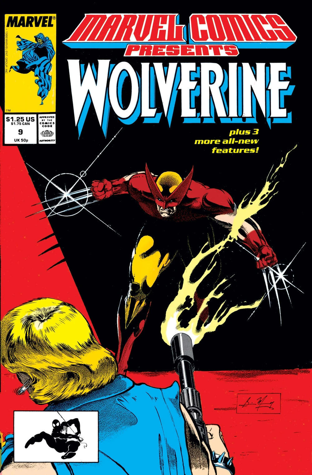 MARVEL COMICS MARVEL COMICS PRESENTS VOL. 1 ISSUE #9 (WOLVERINE) (DIRECT EDITION) (DEC 1988) (📌 CONDITION 5.5)