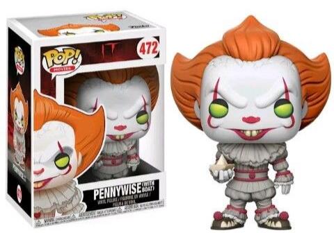 FUNKO POP! MOVIES IT: PENNYWISE W/ BOAT #472 (YELLOW EYES)