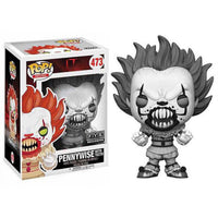 FUNKO POP! MOVIES IT: PENNYWISE W/ TEETH #473 (BLACK AND WHITE) (F.Y.E. EXCLUSIVE STICKER)