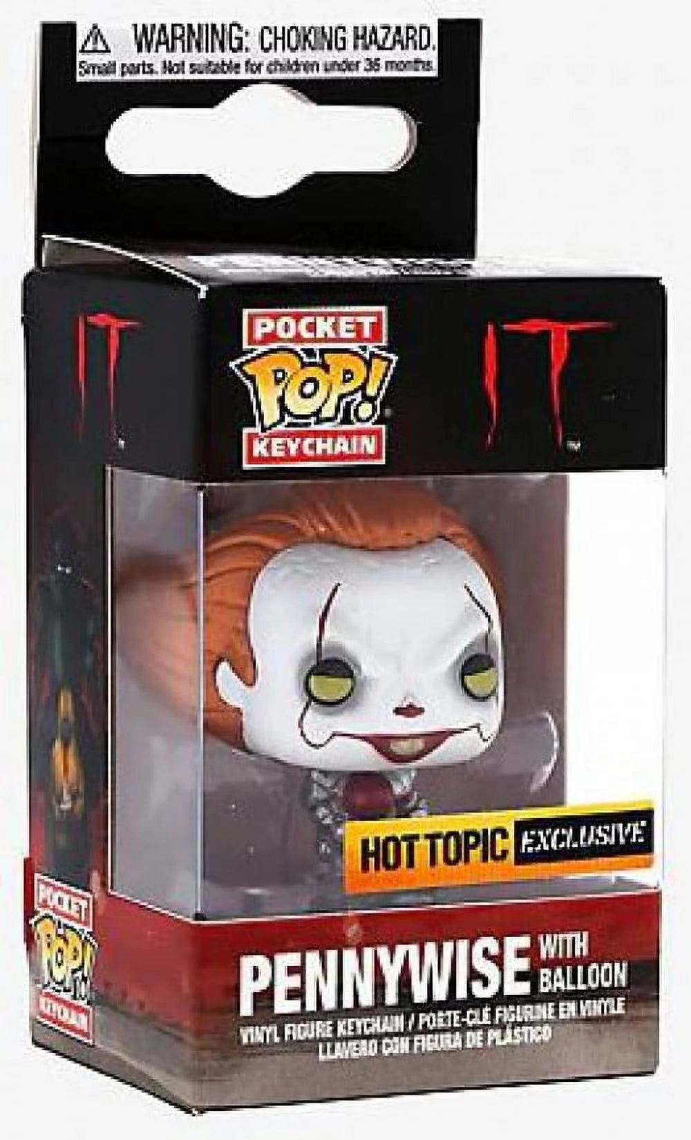 FUNKO POCKET POP! KEYCHAIN MOVIES IT: METALLIC PENNYWISE W/ BALLOON (HOT TOPIC EXCLUSIVE STICKER)