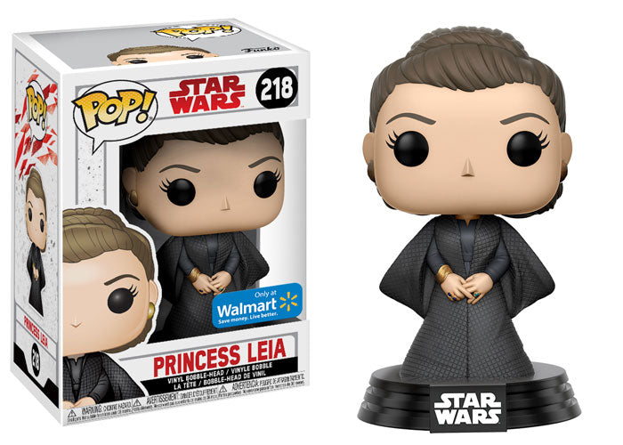 FUNKO POP! STAR WARS THE LAST JEDI: PRINCESS LEIA #218 (WALMART EXCLUSIVE STICKER)