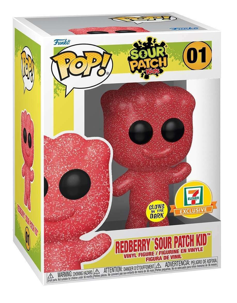 FUNKO POP! CANDY REDBERRY SOUR PATCH KID #01 (GLOW) (7-ELEVEN EXCLUSIVE STICKER)