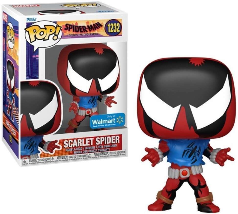 FUNKO POP! MARVEL ACROSS THE SPIDER-VERSE: SCARLET SPIDER #1232 (CEL SHADING) (WALMART EXCLUSIVE STICKER)