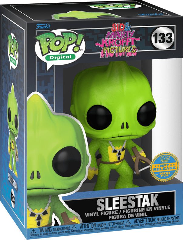 FUNKO POP! DIGITAL TELEVISION LAND OF THE LOST / SID AND MARTYS KROFFT PICTURES: SLEESTAK #133 (NFT LEGENDARY REDEEMABLE / LE 1400) (📌 CONDITION 9.5)