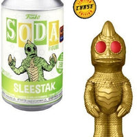 FUNKO SODA FIGURE! TELEVISION LAND OF THE LOST: GOLD SLEESTAK (CHASE/NOT SEALED) (LE 250) (WONDERCON EXCLUSIVE STICKER)
