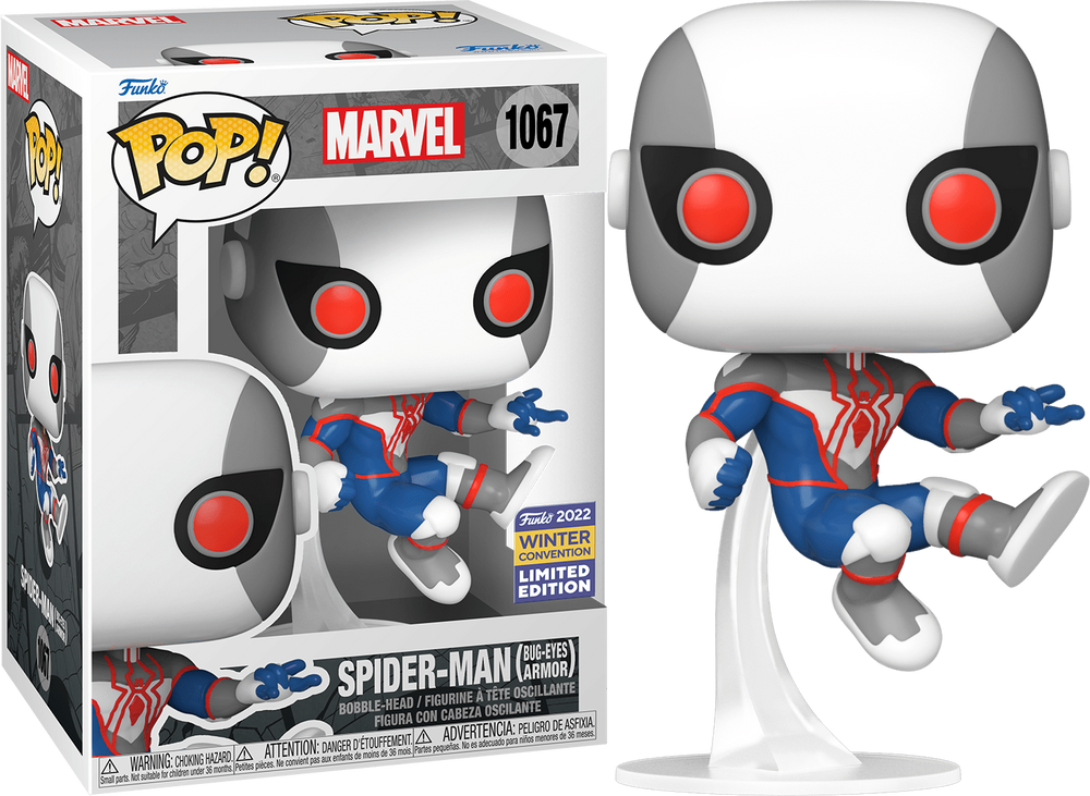 FUNKO POP! MARVEL SPIDER-MAN #1067 (BUG-EYES ARMOR) (2022 WINTER CONVENTION STICKER)