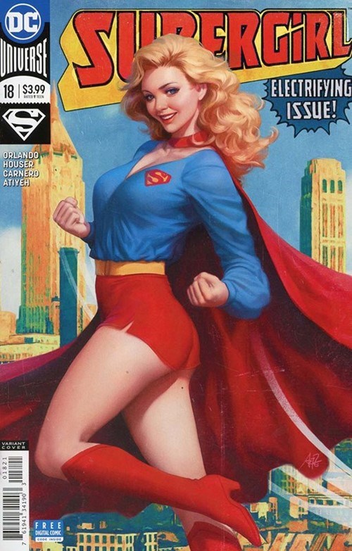 DC COMICS SUPERGIRL VOL 7 ISSUE #18 (STANLEY 'ARTGERM' LAU VARIANT COVER) (APR 2018)