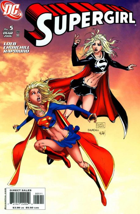 DC COMICS SUPERGIRL VOL. 5 ISSUE #5 (RED ALTERNATE JAM COVER BY MICHAEL TURNER & IAN CHURCHILL) (1SR APPEARANCE OF DARK SUPERGIRL) (MAR 2006) (📌 CONDITION 8.5/9.0)