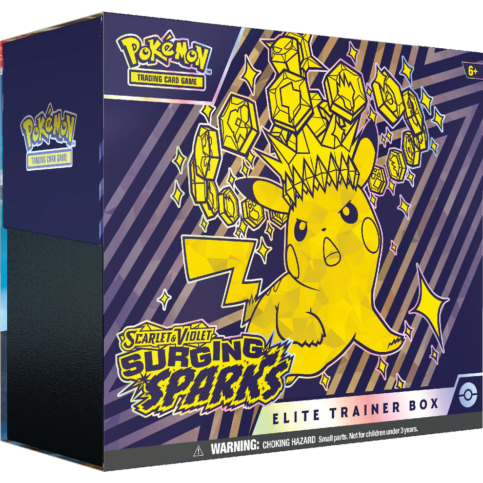 POKEMON TCG: SCARLET AND VIOLET - SURGING SPARKS ELITE TRAINER BOX (9 PACKS) (📌 CONDITION 9.5)