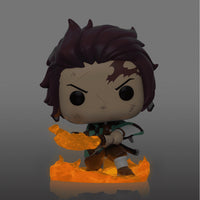 FUNKO POP! ANIMATION DEMON SLAYER: TANJIRO KAMADO (HINOKAMI KAGURA DANCE) #874 (GLOW CHASE) (GALACTIC TOYS EXCLUSIVE STICKER)