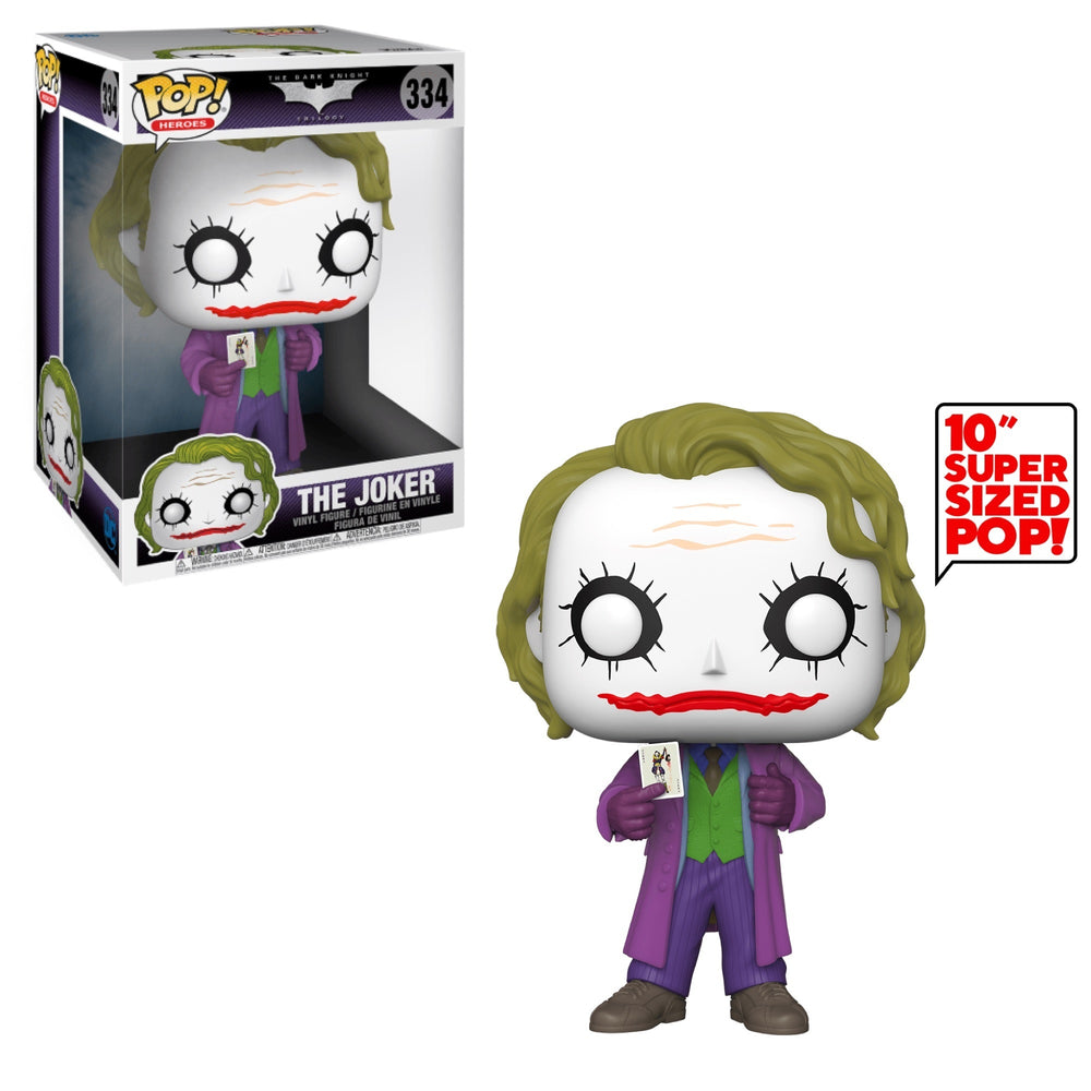 FUNKO POP! DC HEROES THE DARK KNIGHT TRILOGY: THE JOKER #334 (10 INCH) (📌 CONDITION 8.5/9.0)