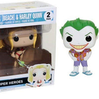 FUNKO POP! DC HEROES THE JOKER & HARLEY QUINN (BEACH) (2-PACK) (HOT TOPIC EXCLUSIVE STICKER)