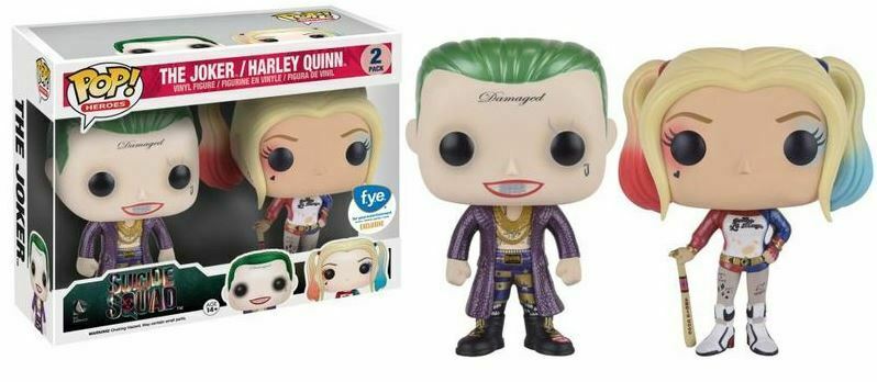 FUNKO POP! DC HEROES SUICIDE SQUAD: THE JOKER (BOXER) / HARLEY QUINN (METALLIC) (2-PACK) (F.Y.E. EXCLUSIVE STICKER)