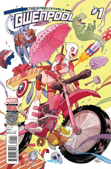 MARVEL COMICS THE UNBELIEVABLE GWENPOOL ISSUE #1 (FIRST SOLO TITLED SERIES FEATURING GWENPOOL) (🔑 KEY ISSUE) (📌 CONDITION 8.5/9.0)