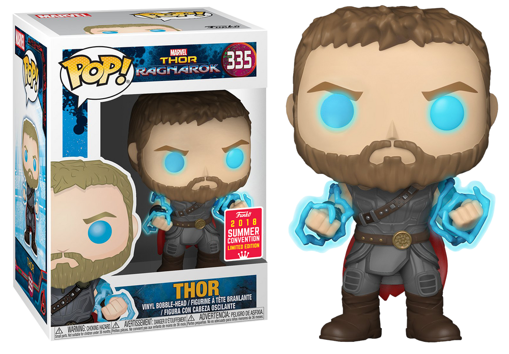 FUNKO POP! MARVEL THOR RAGNAROK: THOR #335 (ODIN FORCE) (GLOW) (2018 SHARED STICKER)