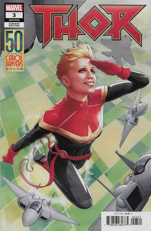 MARVEL COMICS THOR VOL 5 ISSUE #3 (JOHN TYLER CHRISTOPHER / CAROL DANVERS 50TH ANNIVERSARY VARIANT COVER) (SEPT 2018)