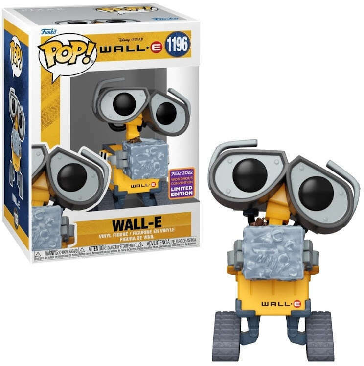 FUNKO POP! DISNEY WALL-E: WALL-E W/ TRASH COMPACTED CUBE #1196 (2022 WONDROUS CONVENTION STICKER)