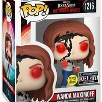 FUNKO POP! MARVEL DOCTOR STRANGE IN THE MULTIVERSE OF MADNESS: WANDA MAXIMOFF #1216 (GLOW) (ENTERTAINMENT EARTH EXCLUSIVE STICKER)