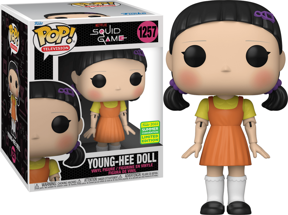 FUNKO POP! TELEVISION SQUID GAME: YOUNG-HEE DOLL #1257 (2022 SUMMER CONVENTION STICKER)