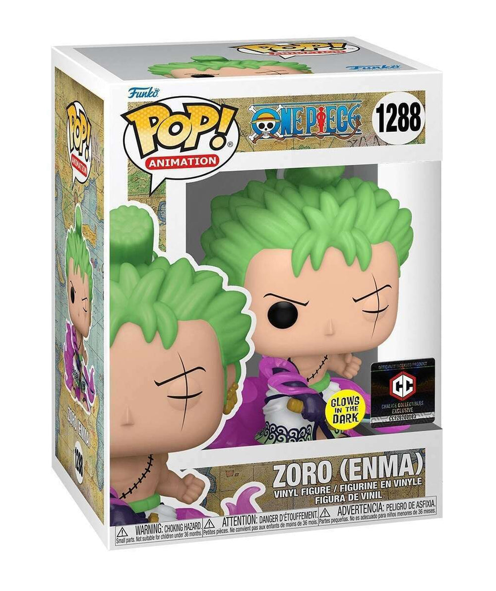 Funko Pop OnePiece : Glows ZORO (Enma) #1288 Vinyl Chalice Exclusive Mint