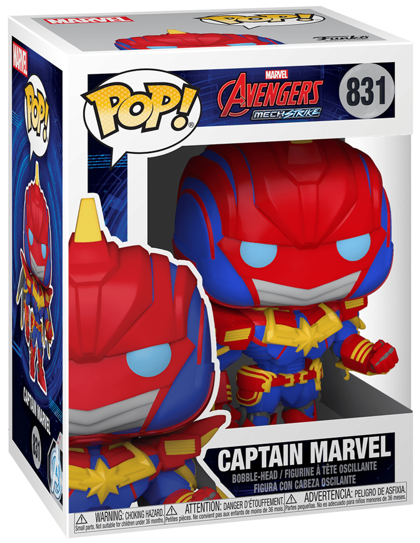 FUNKO POP! MARVEL AVENGERS MECH STRIKE: CAPTAIN MARVEL #831 (WALMART EXCLUSIVE STICKER)