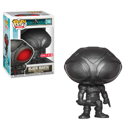 BLACK MANTA #248 (FLAT BLACK) (AQUAMAN MOVIE) (TARGET EXCLUSIVE STICKER) FUNKO POP