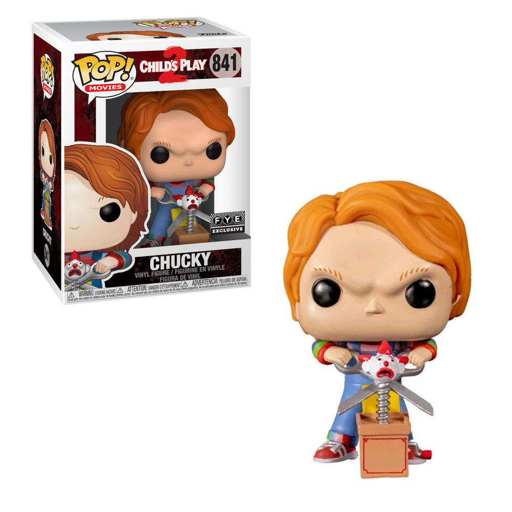 FUNKO POP! MOVIES CHILD'S PLAY 2: CHUCKY W/ BUDDY & SCISSORS #841 (F.Y.E EXCLUSIVE STICKER) (📌 CONDITION 9.0/9.5)