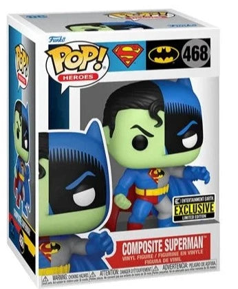 FUNKO POP! DC HEROES BATMAN/SUPERMAN: COMPOSITE SUPERMAN #468 (ENTERTAINMENT EARTH EXCLUSIVE STICKER)